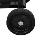 3-Teiliges Kaminholzwagen XL Schwarz 2 Räder edelstahl Trolley