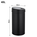 40 L Mülleimer Automatik Küche Abfalleimer IR Sensor Abfallsammler hochglanzpoliertem Edelstahl Mülltonne Oval Weiß