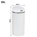 Abfalleimer Küche Mülleimer mit IR Sensor Müllbehälter Automatisch Kücheneimer 50 Liter Edelstahl Mülltonne Schwarz