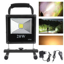 Wolketon Onlineshop Günstig Kaufen LED Werkstattlampen Akku Außen Strahler Baustrahler 20W Warmweiß(Schwarz)