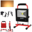 Wolketon Onlineshop Günstig Kaufen LED Akku Fluter Baustrahler Arbeitsleuchte Werkstattlampen Campinglaterne 30W Warmweiß(Rot)