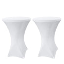 Wolketon Onlineshop Günstig Kaufen 2 Stück Weiß Stretchhusse für Bistrotisch/Stehtisch Größe:Ø 60-110cm