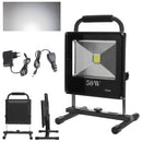 Wolketon Onlineshop Günstig Kaufen LED Werkstattlampen Akku Außen Strahler Baustrahler 50W Kaltweiß(Schwarz)
