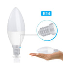 Online Shop 4.5W LED Birnen Ersetzt 38W Halogenlampen C37 E14 Warmweiß 3000K