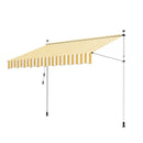 Wolketon Onlineshop Günstig Kaufen Gelenkarmmarkise 1.2 * 3.5m UV-beständig Einziehbar  (Gelb Weiß)