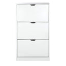 Wolketon Onlineshop Günstig Kaufen Schuhschrank 3-türiger Stauraum Schuhregal Weiß Schuhkommode mit Stauraum Schuhkipper