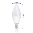 Online Shop4.5W LED Birnen Ersetzt 38W Halogenlampen C37 E14 Weiß 6500K 6er Pack