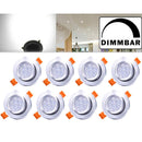 Wolketon Onlineshop Günstig Kaufen® 7 Watt Einbauleuchten LED Beleuchtung Dimmbaren Kaltweiß, 8er-Pack [Energieklasse A++]