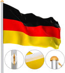 Wolketon Onlineshop Günstig Kaufen Aluminium Fahnenmast 6,5m + Deutschlandfahne 150 * 90 cm