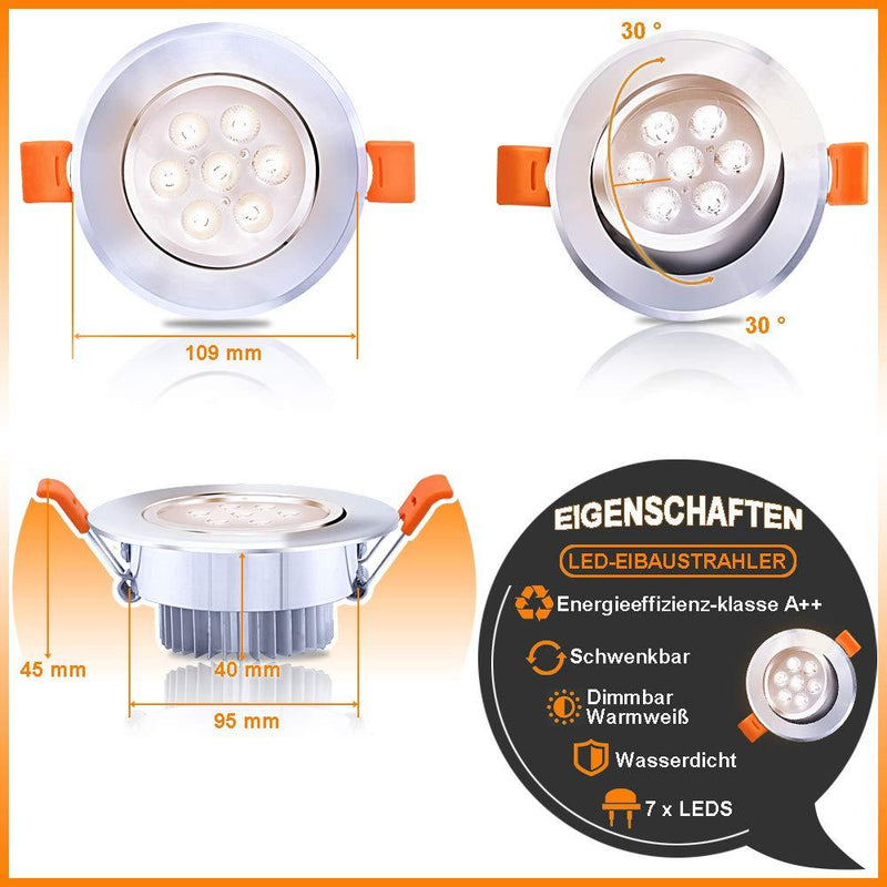 Wolketon Onlineshop Günstig Kaufen 10x Runde LED Panel Farbwechsel 3 in 1 Einbauleuchte Deckenstrahler