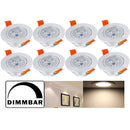 Wolketon Onlineshop Günstig Kaufen 8er Set 3W Warmweiß Dimmbar LED Einbaustrahler