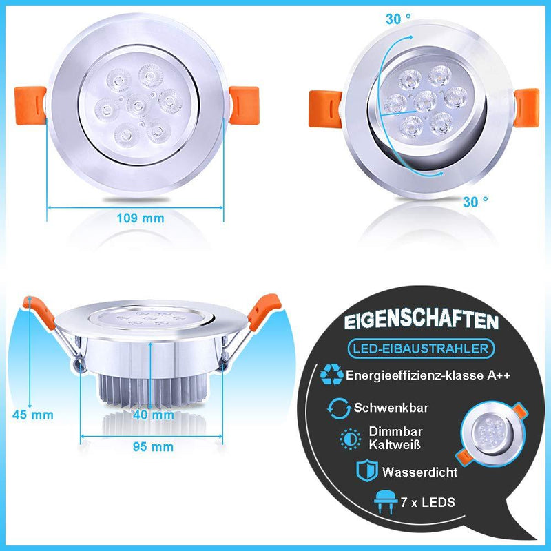 Wolketon Onlineshop Günstig Kaufen 10x Runde LED Panel Farbwechsel 3 in 1 Einbauleuchte Deckenstrahler