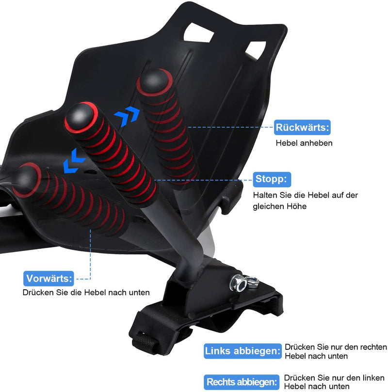 Hoverboard-Sitz befestigung, Doppel-Go-Kart-Transform-Kit Hover cart  Zubehör für 6.5 / 8/ 10 selbst ausgleichenden Roller
