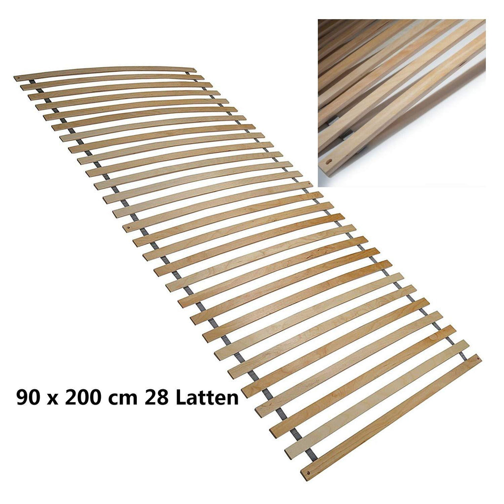 Wolketon Lattenrost, Rollrost Rahmenlos 90x200cm, mit 28 Latten, Holzlatten  Birke