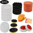 Wolketon Onlineshop Günstig Kaufen 28 Stück Auto Polierschwamm, Polierpad Set 6 Inch Polierteller aus Schwamm und Wolle Polieraufsatz Bohrmaschineb Polierset