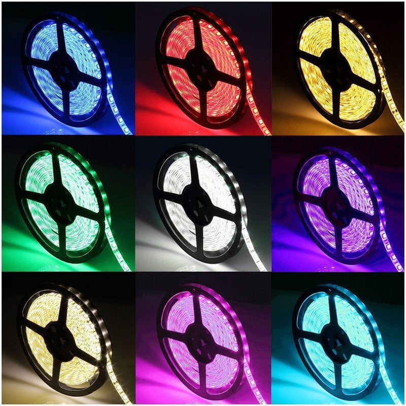 Wolketon Onlineshop Günstig Kaufen® 2M 60er LEDs Mehrfarbig LED Strip Wasserdicht IP65 Mit Fernbedienung 24 Tasten, Netzteil, Trafo, Controller