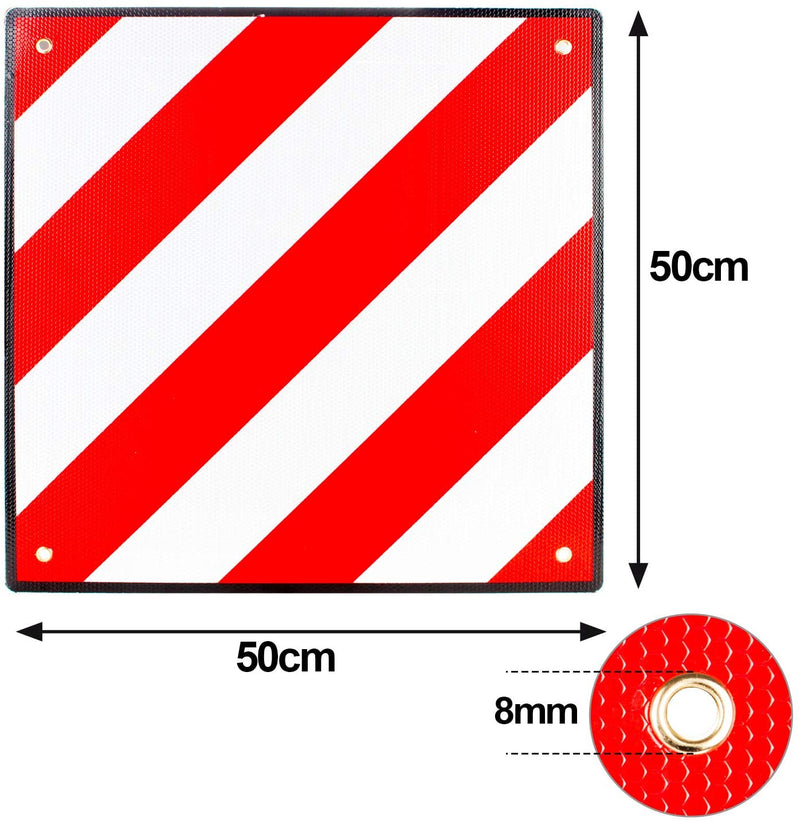 Warntafel Italien Alu retroreflektierend 50x50cm rot-weiß