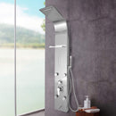 Wolketon Onlineshop Günstig Kaufen Gebürstet Duschpaneel mit Edelstahlablage und Antikalkvorrichtung Wandhalterung