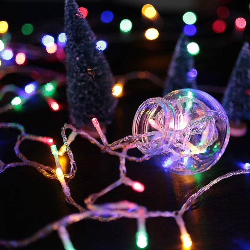 Wolketon Onlineshop Günstig Kaufen 60M 600 LED RGB Lichterketten 31V Christbaumschmuck Weihnachtsbeleuchtung Wasserdicht 8 Funktiontyp Memory