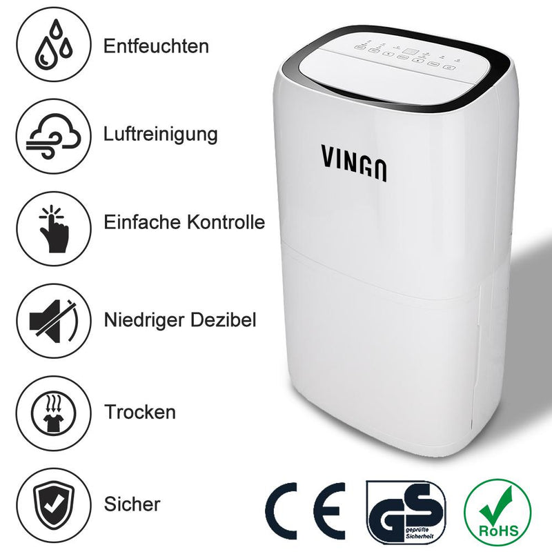 Wolketon Onlineshop Günstig Kaufen Luftentfeuchter bis zu 20L/Tag Tragbarer Raumentfeuchter Smart Auto-Funktion