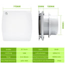 Wolketon Badlüfter mit Feuchtigkeitssensor und Timer / Nachlauf