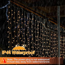 Wolketon LED Eisregen Lichterkette Lichtervorhang 200/400/600 LEDs