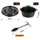 Wolketon Dutch Oven Feuertopf Gusseisen Gusstopf Feuerkessel