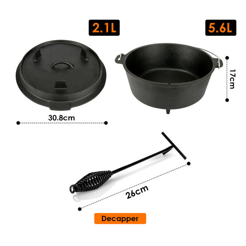 Wolketon Dutch Oven Feuertopf Gusseisen Gusstopf Feuerkessel