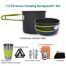 Wolketon Camping Kochgeschirr 9-teiliges-Set 1-2 Person