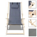 Wolketon Liegestuhl Holzliege Klappbar mit Kopfkissen