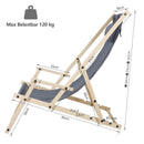 Wolketon Liegestuhl Holzliege Klappbar mit Kopfkissen