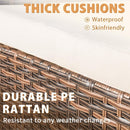 Wolketon Sitzgruppe Essgruppe Braun Poly Rattan für 3-4 Personen