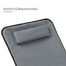 Wolketon Strandliege Verstellbar Mit Kissen Tragetasche Strandmatte Rückenlehne Faltbar