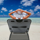 Wolketon Strandliege Verstellbar Mit Kissen Tragetasche Strandmatte Rückenlehne Faltbar