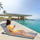 Wolketon Strandliege Verstellbar Mit Kissen Tragetasche Strandmatte Rückenlehne Faltbar