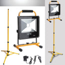 Wolketon Onlineshop Günstig Kaufen 50W LED Kaltweiß Gelb Akku Strahler Mit Teleskop-Stativ