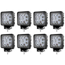 Wolketon Onlineshop Günstig Kaufen 8X 27W LED Scheinwerfer Quadrat Arbeitsscheinwerfer mit 9 LEDs Rückfahrscheinwerfer