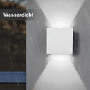 Wolketon Onlineshop Günstig Kaufen 12W LED Wandlampe IP65  Kaltweiß Modern Eckig