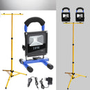 Wolketon Onlineshop Günstig Kaufen 2x 10W LED Kaltweiß Blau Akku Strahler Mit Teleskop-Stativ