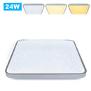 Online Shop Vingo Eckige 24W LED Deckenleuchte Starlight Effekt (Kaltweiß/Warmweiß/Farbwechsel/Dimmbar)