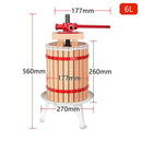 Hengda 6L/7L/12L/18L Fruchtpresse Obstpresse Saft Beerenpresse Mühle Obstmühle Maischepresse Juicer Presstuch