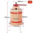 Hengda 6L/7L/12L/18L Fruchtpresse Obstpresse Saft Beerenpresse Mühle Obstmühle Maischepresse Juicer Presstuch